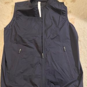 Lululemon Navy Blue Light Weight Mesh Zip Up Running Vest